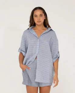 Camisa Extragrande A Rayas Siena>Rusty Cheap