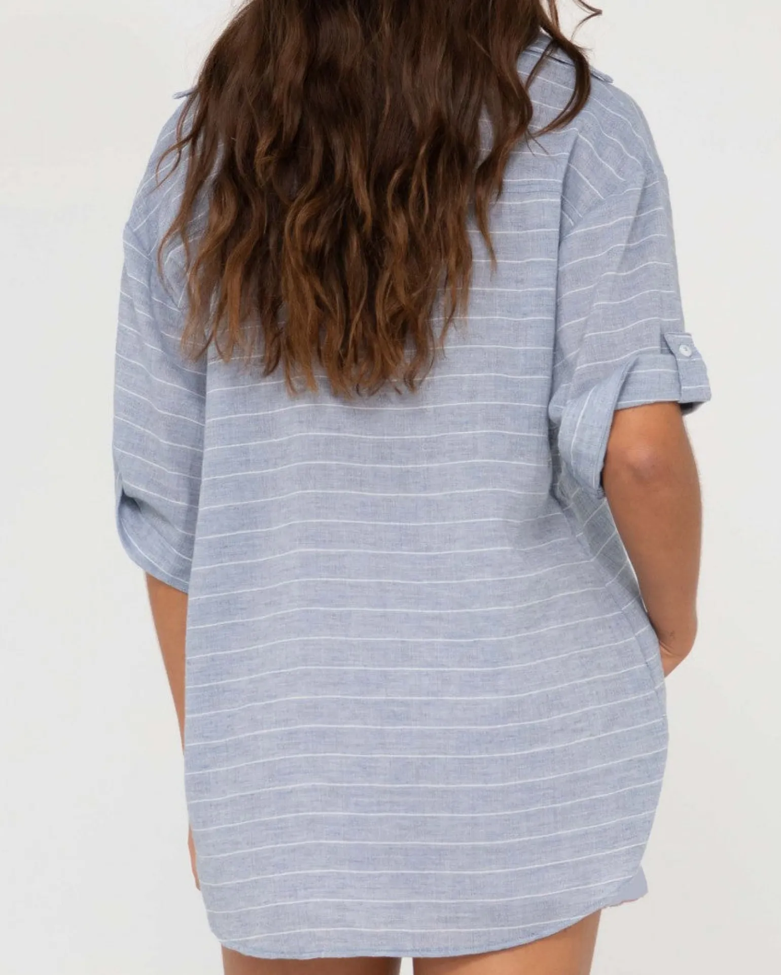 Camisa Extragrande A Rayas Siena>Rusty Sale