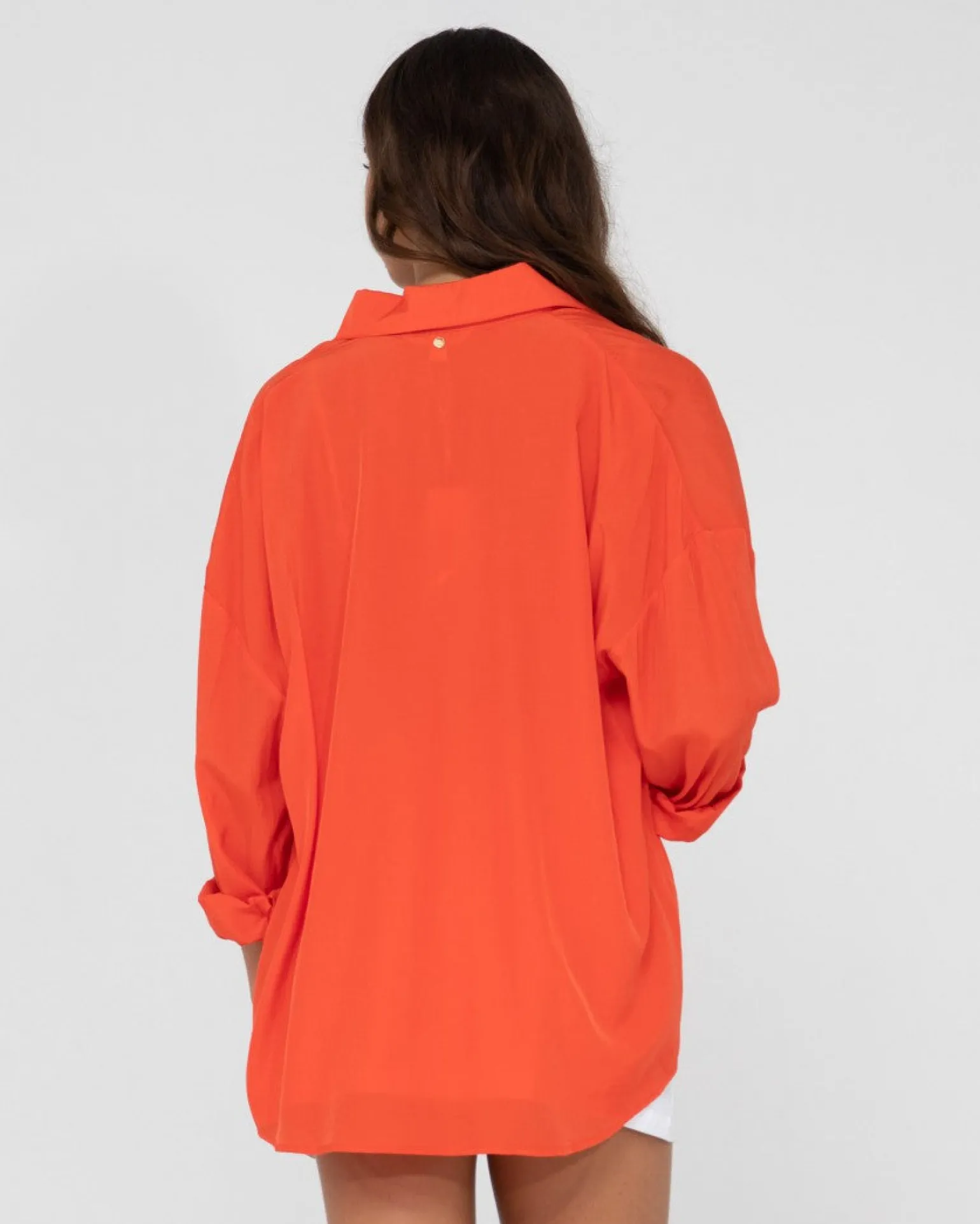 Camisa Extragrande De Manga Larga Porter>Rusty Hot