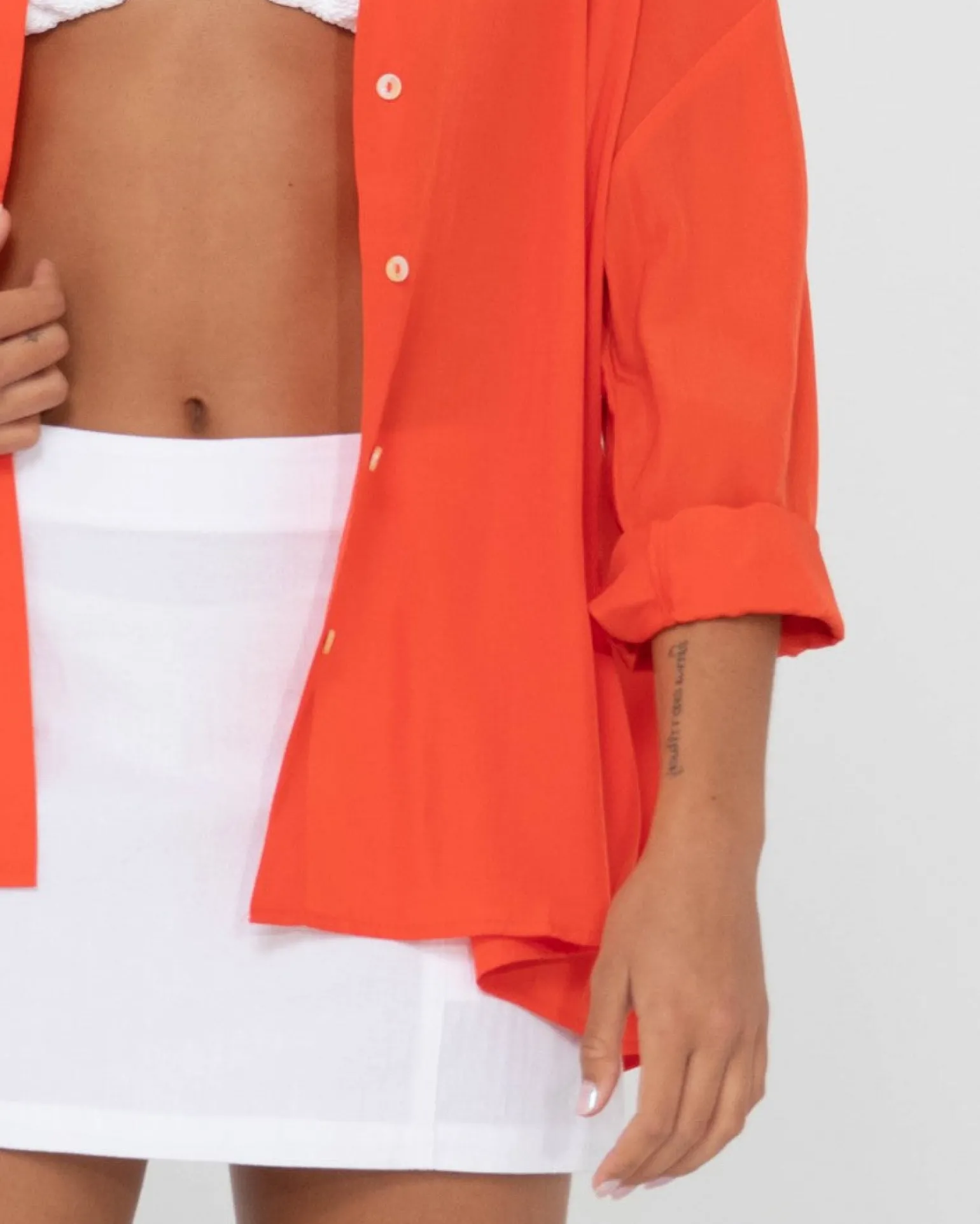 Camisa Extragrande De Manga Larga Porter>Rusty Hot