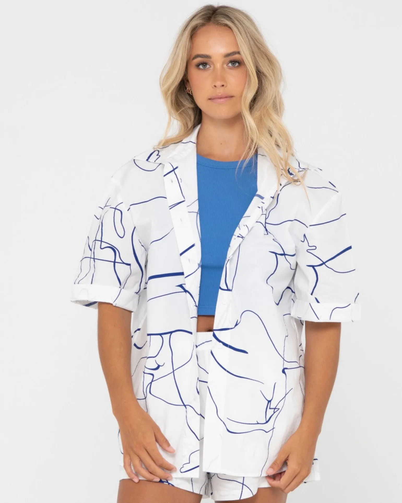 Camisa Manga Corta Pinceladas>Rusty Outlet