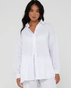 Camisa Oversize De Manga Larga Vahala>Rusty Flash Sale