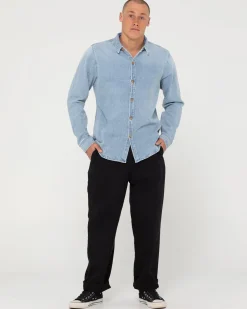 Camisa Vaquera De Manga Larga Dryver><noscript><img width=