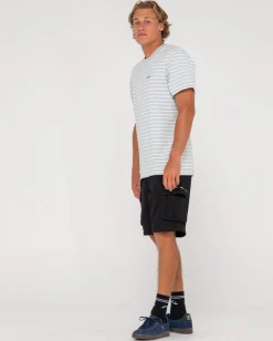 Camiseta A Rayas De Manga Corta Changing Lanes><noscript><img width=