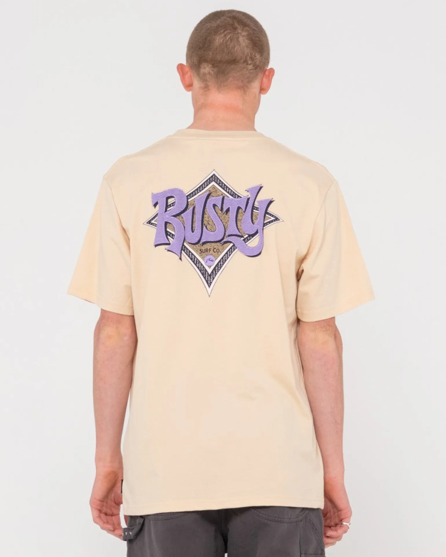 Camiseta Con Grafico De Manga Corta Y Diamantes Retorcidos>Rusty Hot