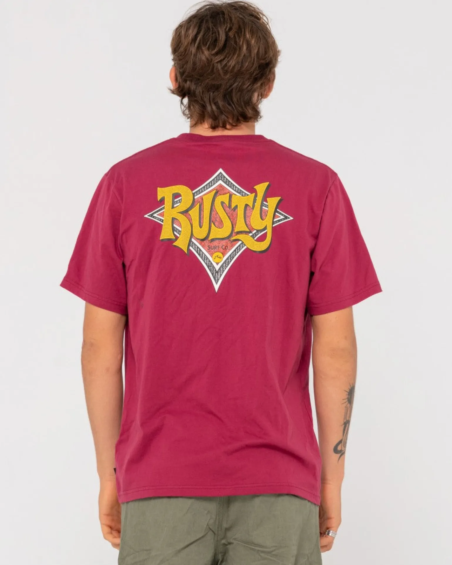 Camiseta Con Grafico De Manga Corta Y Diamantes Retorcidos>Rusty Discount