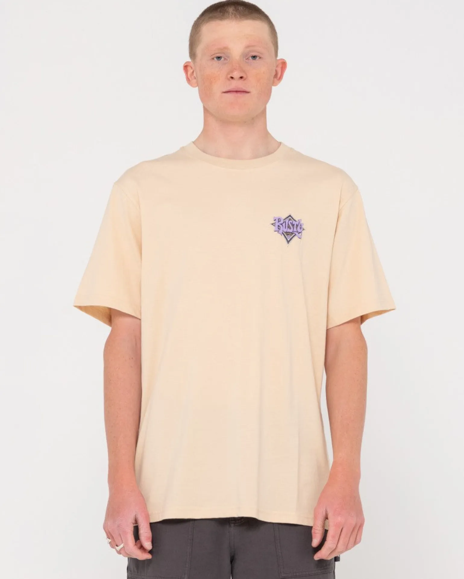 Camiseta Con Grafico De Manga Corta Y Diamantes Retorcidos>Rusty Clearance
