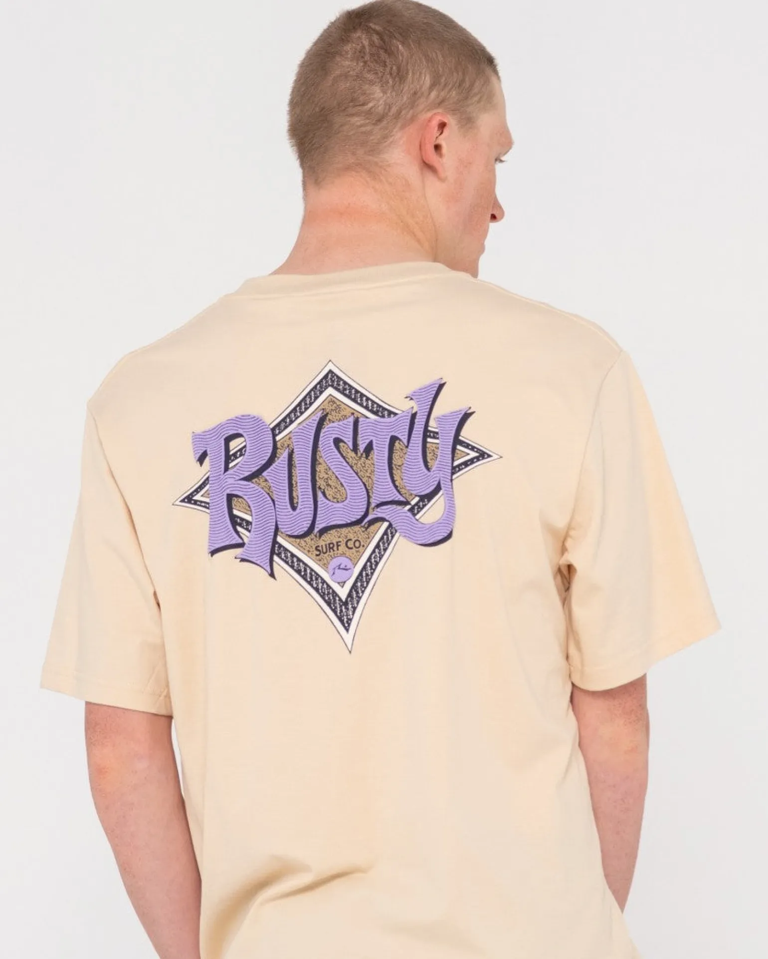 Camiseta Con Grafico De Manga Corta Y Diamantes Retorcidos>Rusty Clearance