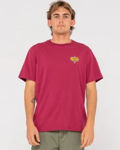 Camiseta Con Grafico De Manga Corta Y Diamantes Retorcidos>Rusty Fashion