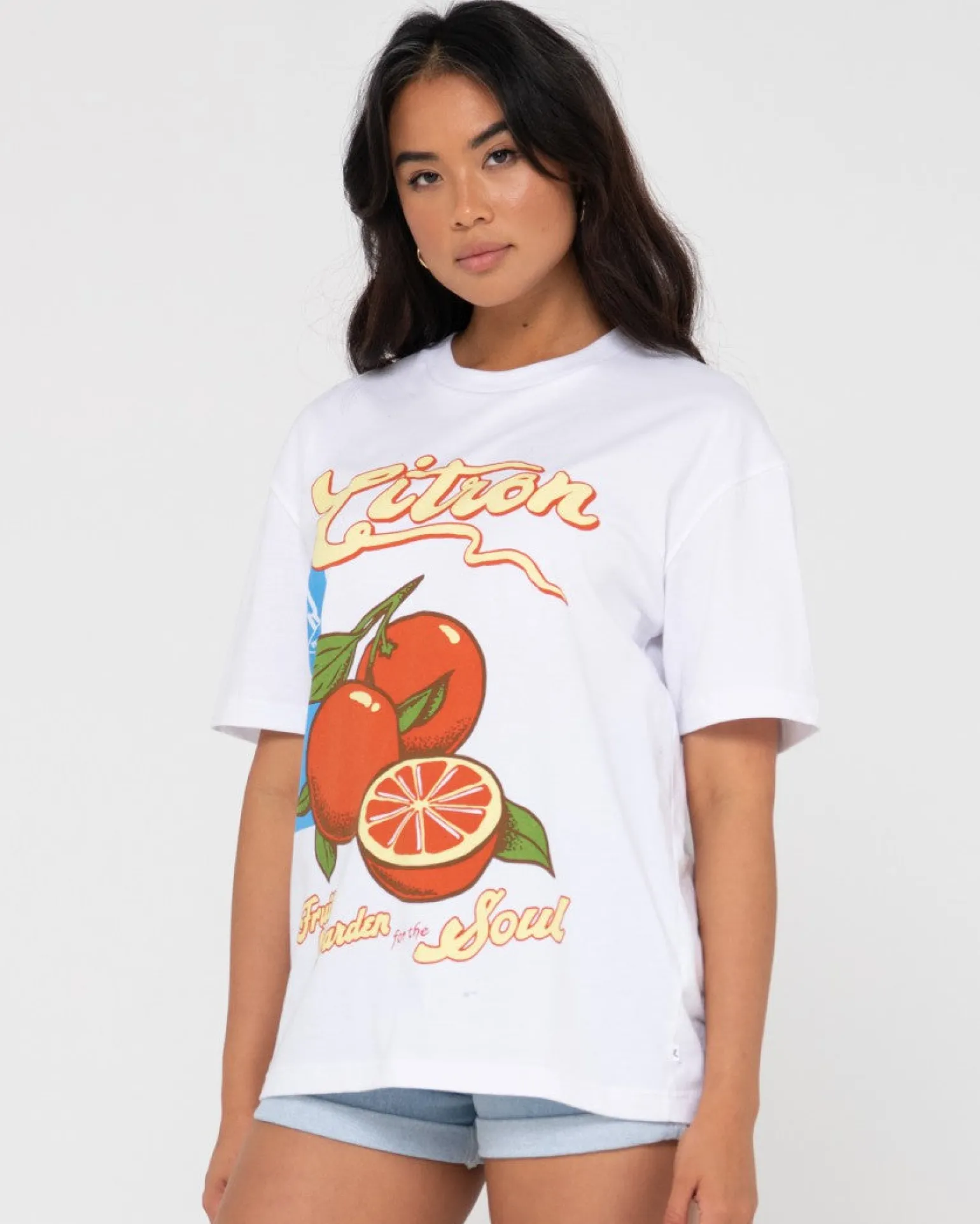 Camiseta Con Grafico Extragrande Citron>Rusty Store