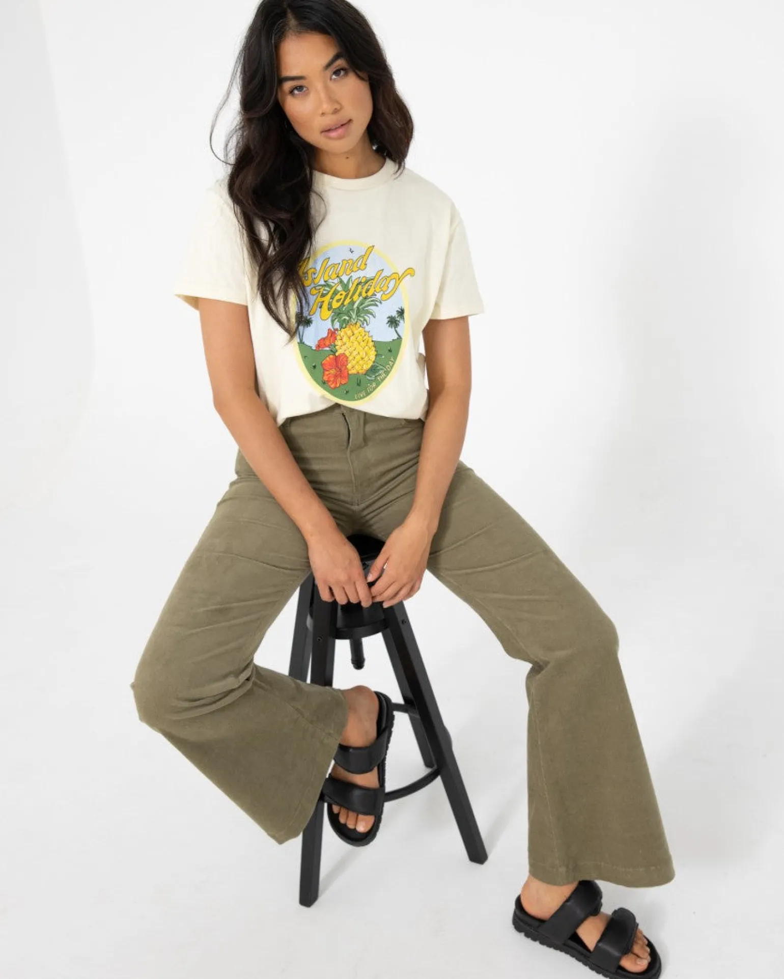 Camiseta Con Grafico Relajado Island Holiday>Rusty Best Sale