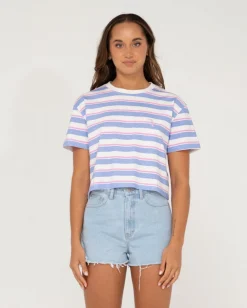 Camiseta Corta Holgada Con Rayas Camila>Rusty New