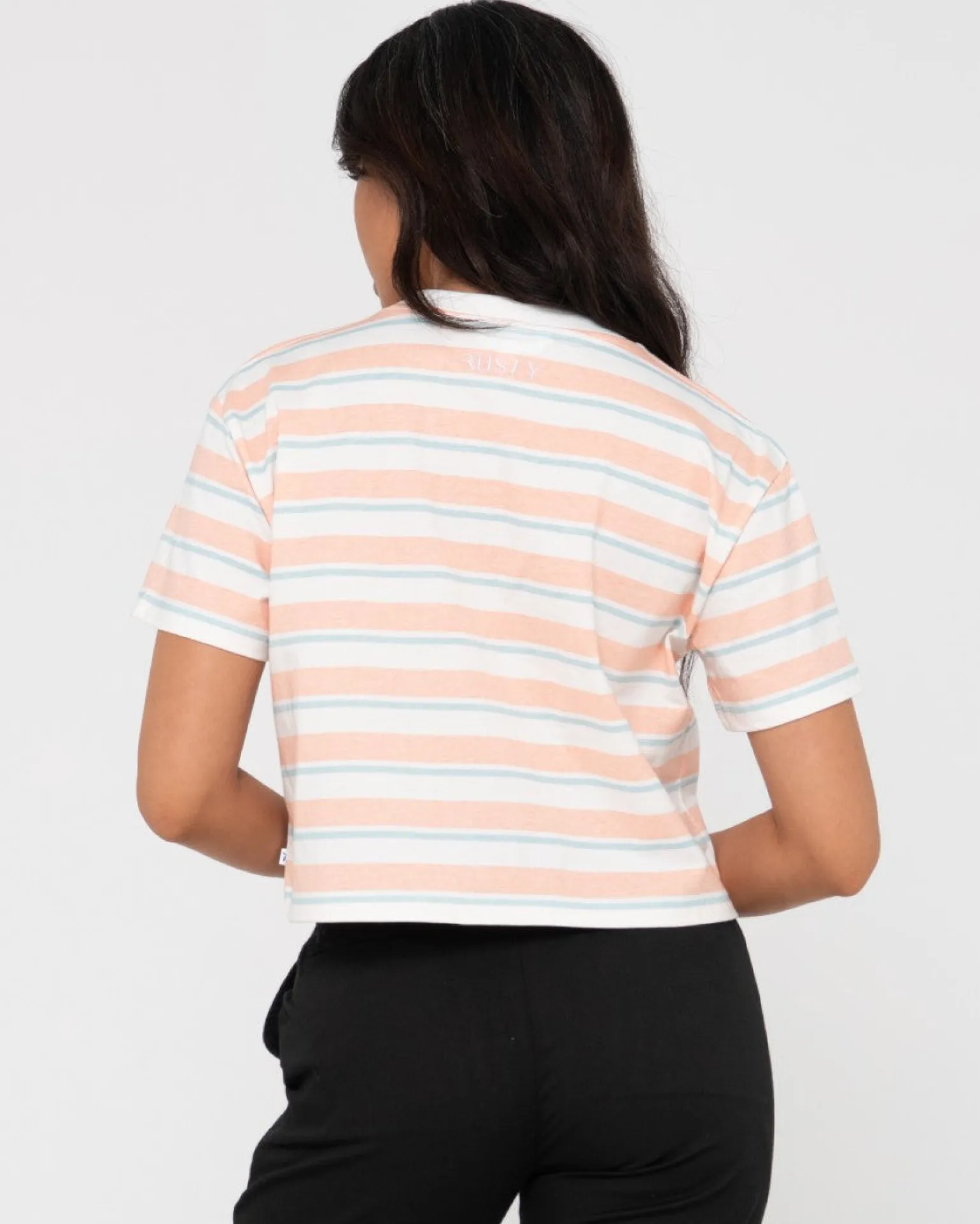 Camiseta Corta Holgada Con Rayas Camila>Rusty Discount