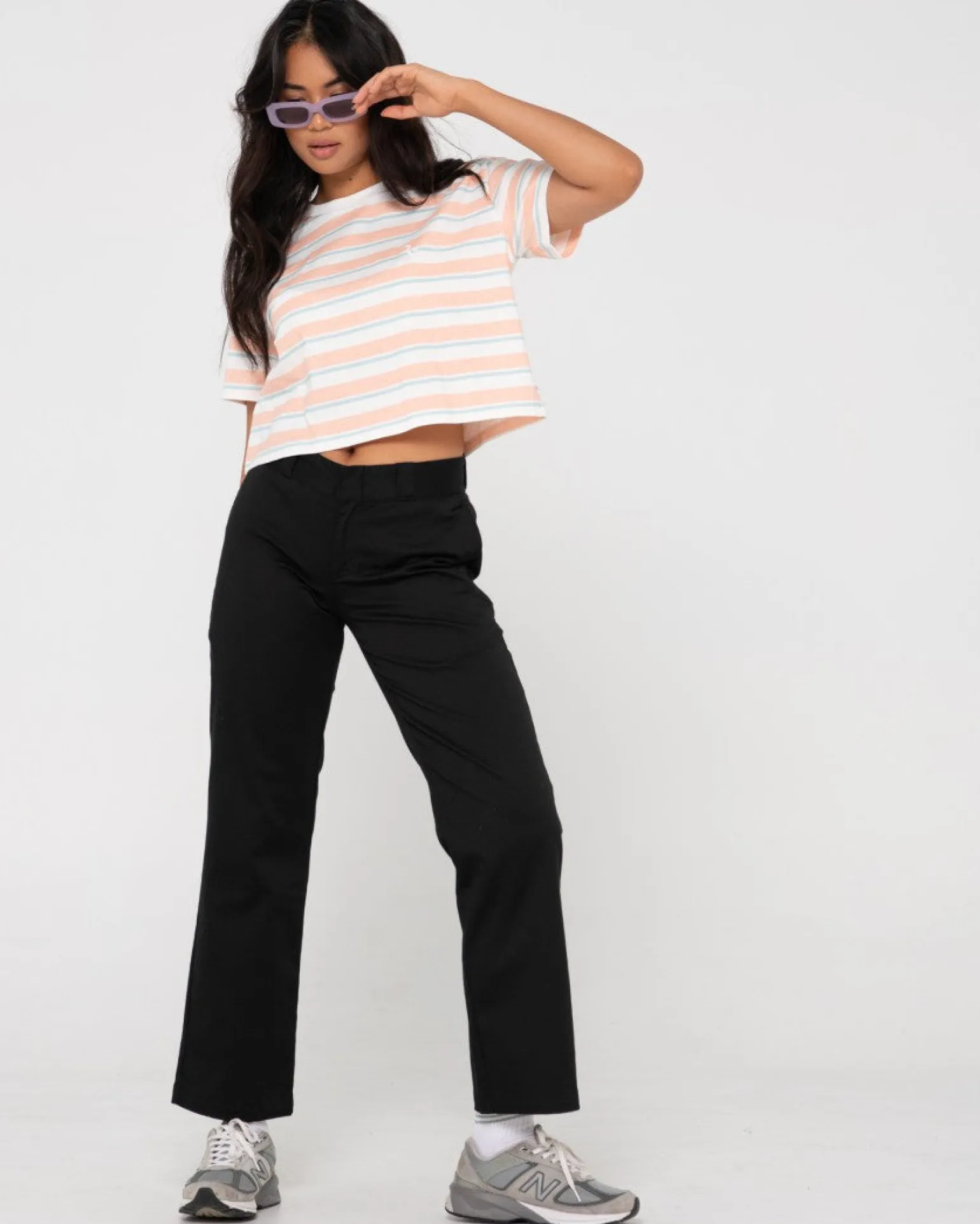 Camiseta Corta Holgada Con Rayas Camila>Rusty Discount