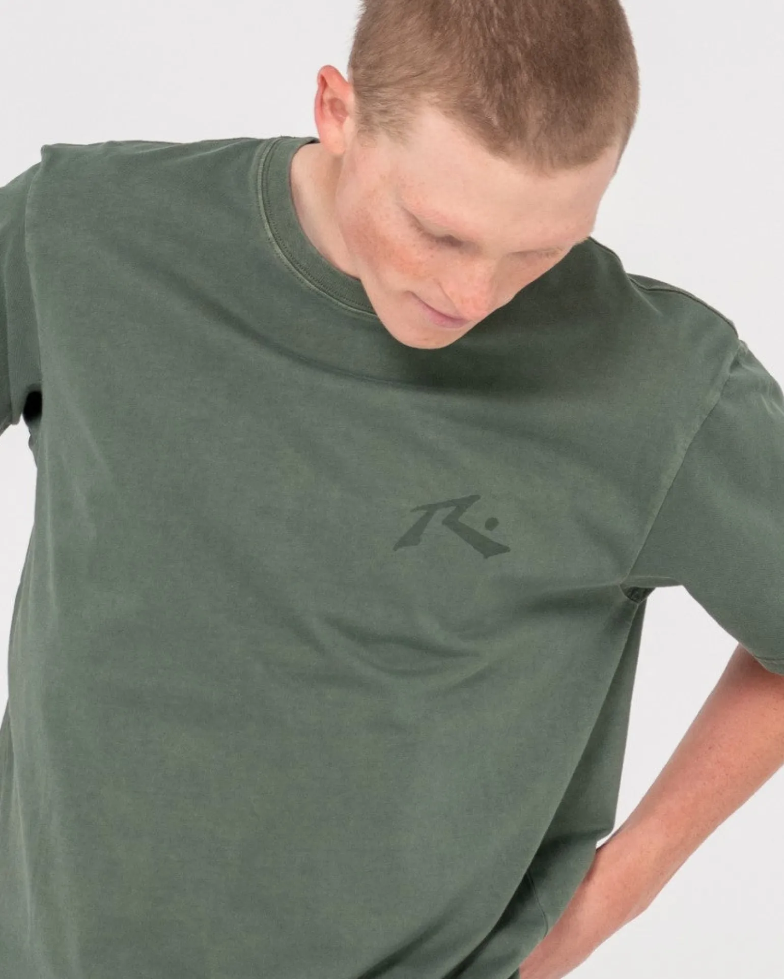 Camiseta De Manga Corta Con Lavado Comp>Rusty New