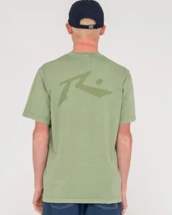 Camiseta De Manga Corta Con Lavado Comp>Rusty New