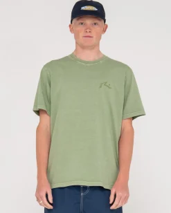 Camiseta De Manga Corta Con Lavado Comp>Rusty New