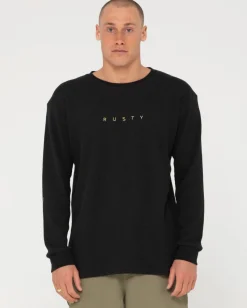 Camiseta De Manga Larga Tipo Gofre De Corte Corto>Rusty Clearance