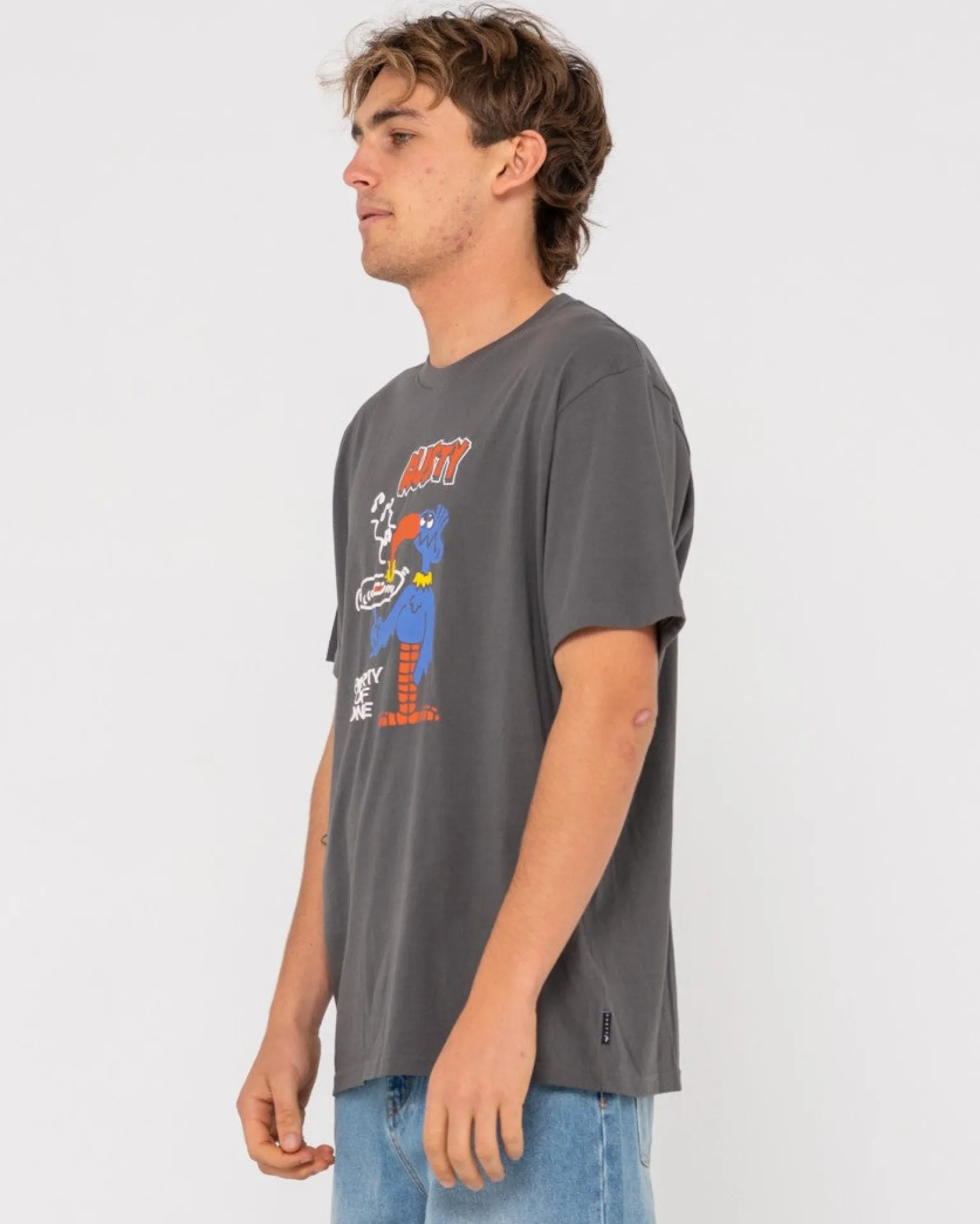 Camiseta Grafica De Manga Corta Party Of One>Rusty Best
