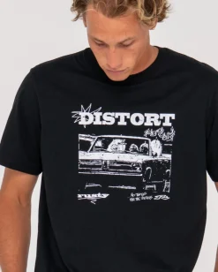 Camiseta Grafica De Manga Corta Distorsionar><noscript><img width=