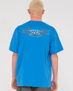 Camiseta Grafica De Manga Corta Tribal Burn>Rusty New