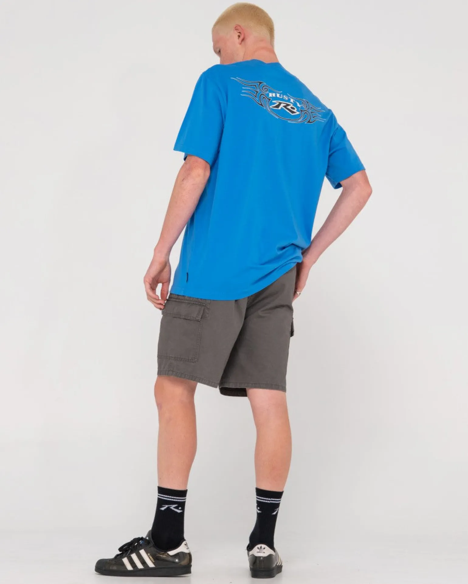 Camiseta Grafica De Manga Corta Tribal Burn>Rusty New