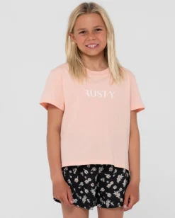 Camiseta Holgada Con Grafico De La Firma Para Ninas>Rusty Shop