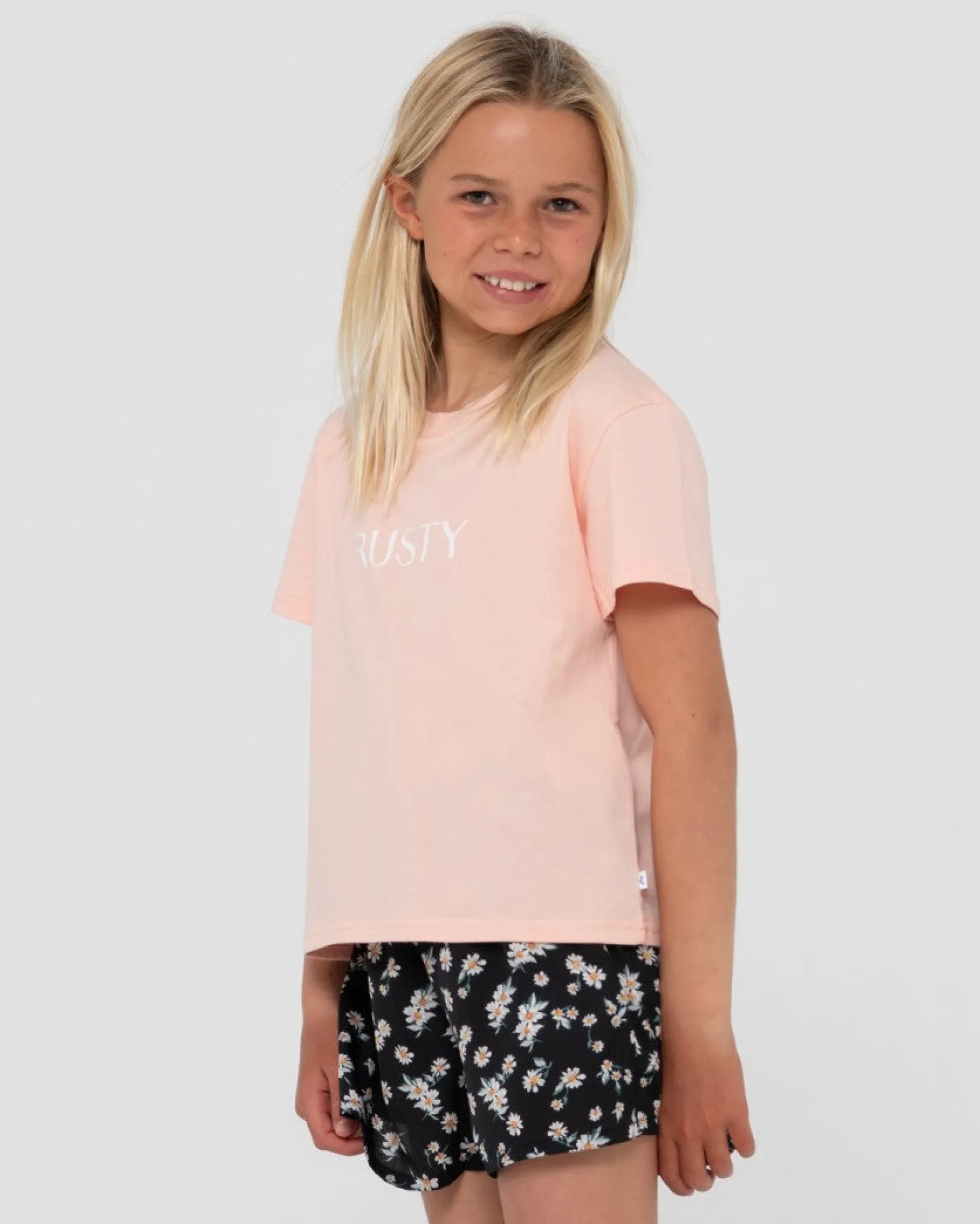 Camiseta Holgada Con Grafico De La Firma Para Ninas>Rusty Shop