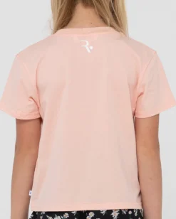 Camiseta Holgada Con Grafico De La Firma Para Ninas><noscript><img width=