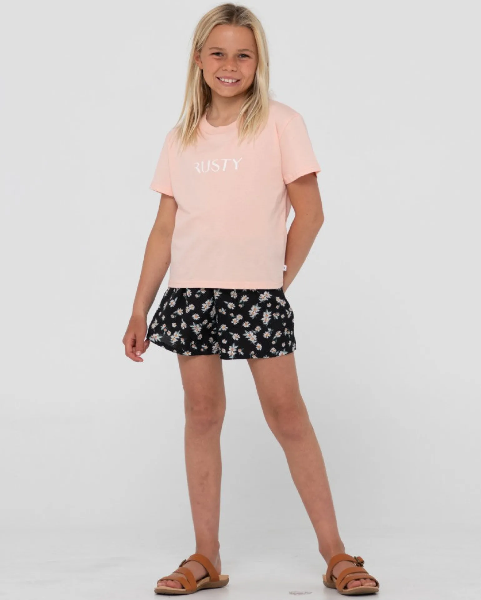 Camiseta Holgada Con Grafico De La Firma Para Ninas>Rusty Shop