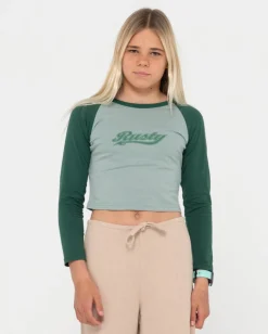 Camiseta Norty De Manga Larga Raglan Para Bebe Ninas>Rusty Flash Sale