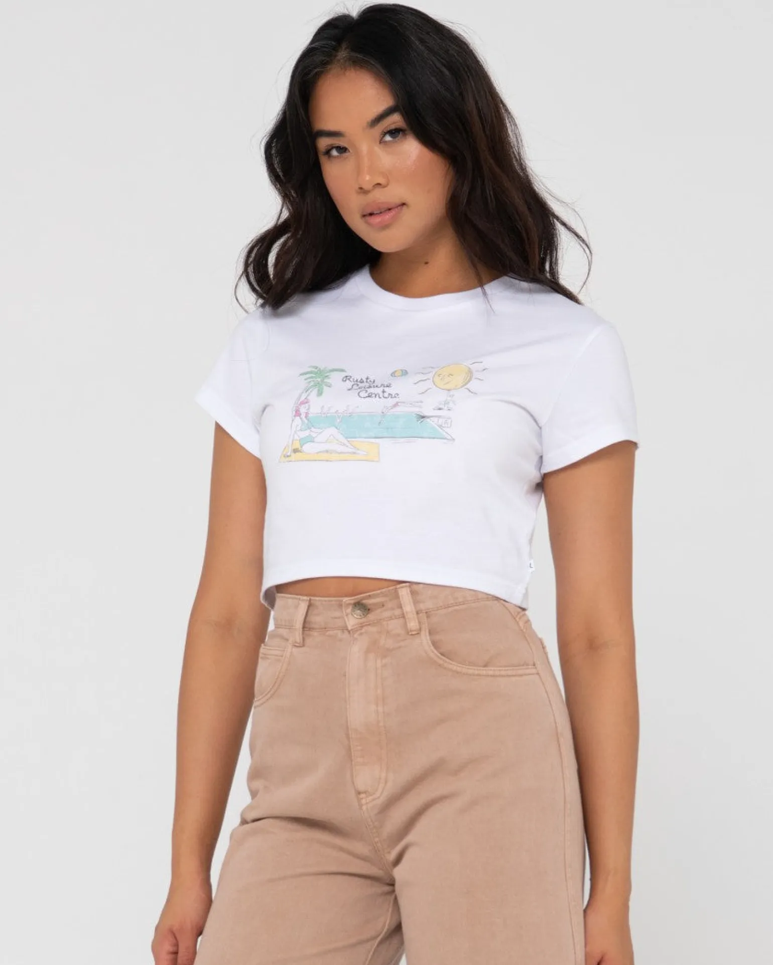 Camiseta Para Bebe Con Grafico Organico Junto A La Piscina>Rusty Best