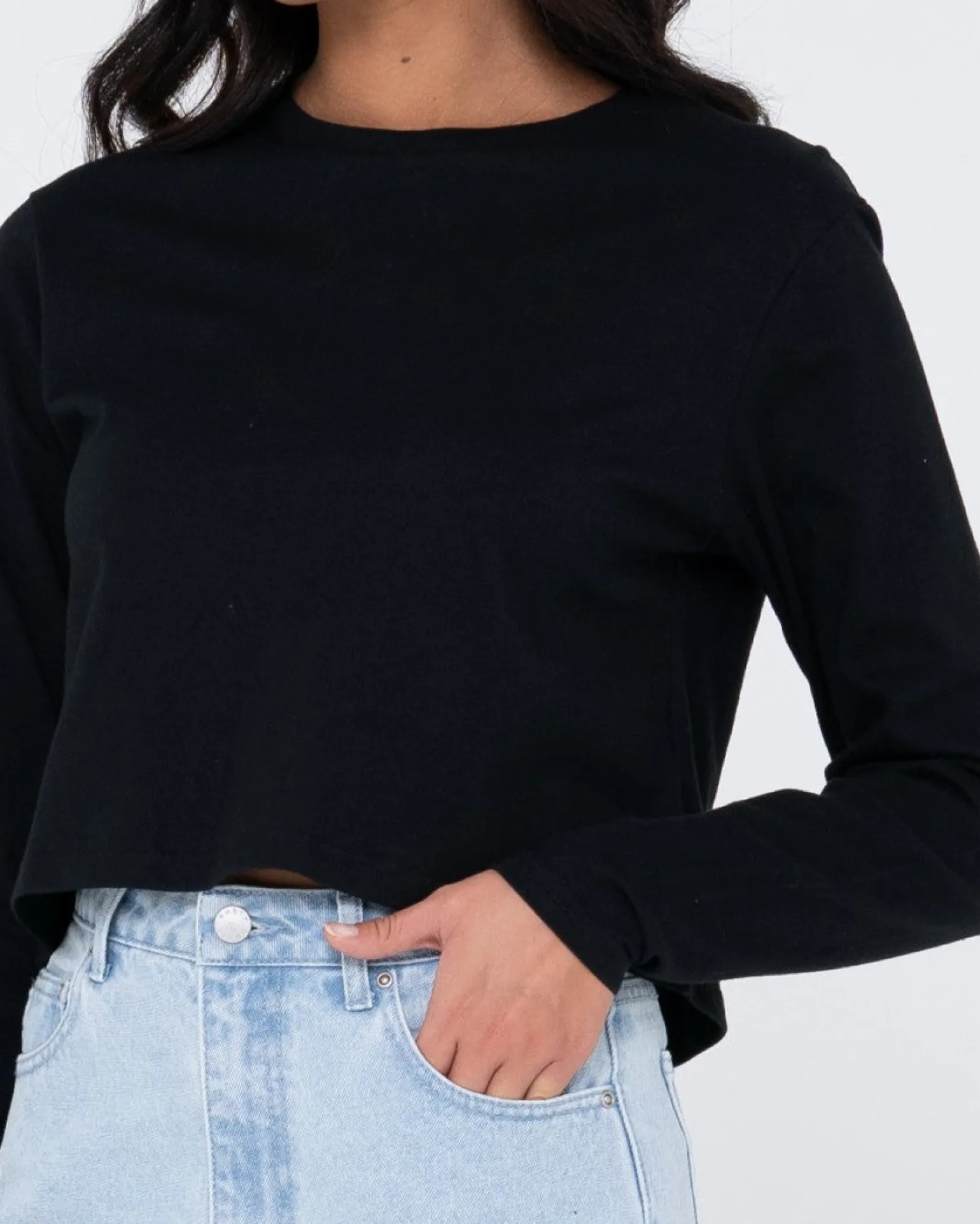 Camiseta Para Bebe De Manga Larga En Blanco>Rusty Store