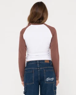 Camiseta Para Bebe Norty De Manga Larga Raglan>Rusty Outlet
