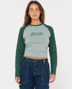 Camiseta Para Bebe Norty De Manga Larga Raglan>Rusty Cheap