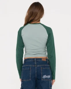 Camiseta Para Bebe Norty De Manga Larga Raglan>Rusty New