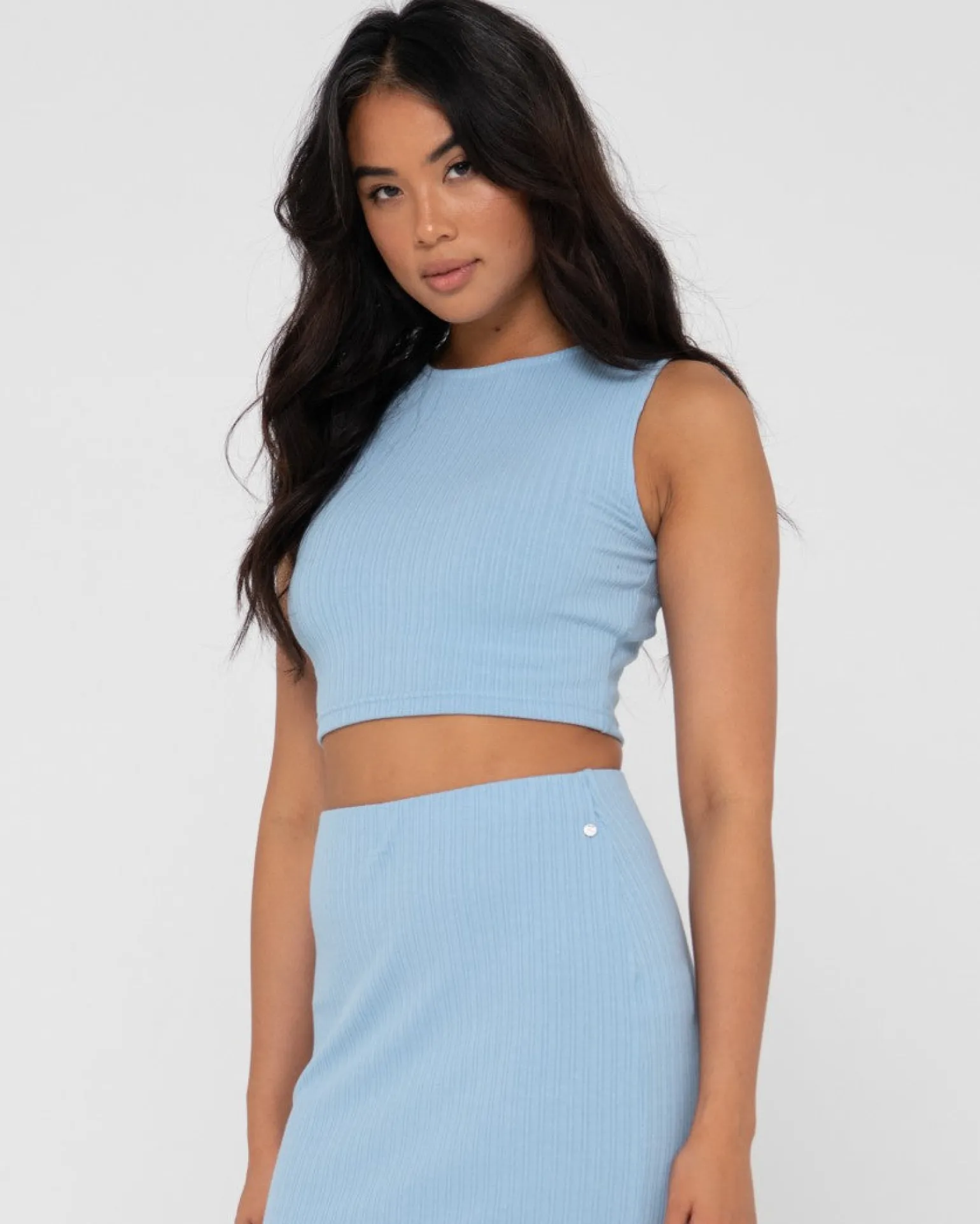 Camiseta Sin Mangas Corta De Punto Scarlett>Rusty Cheap