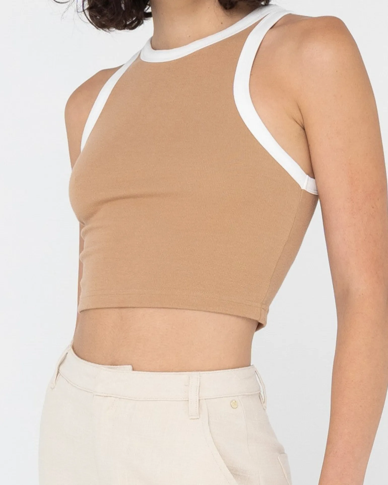 Camiseta Sin Mangas Corta En Contraste Everywhere>Rusty Fashion