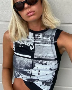 Camiseta Sin Mangas De Corte Slim Con Grafico Greetings>Rusty New