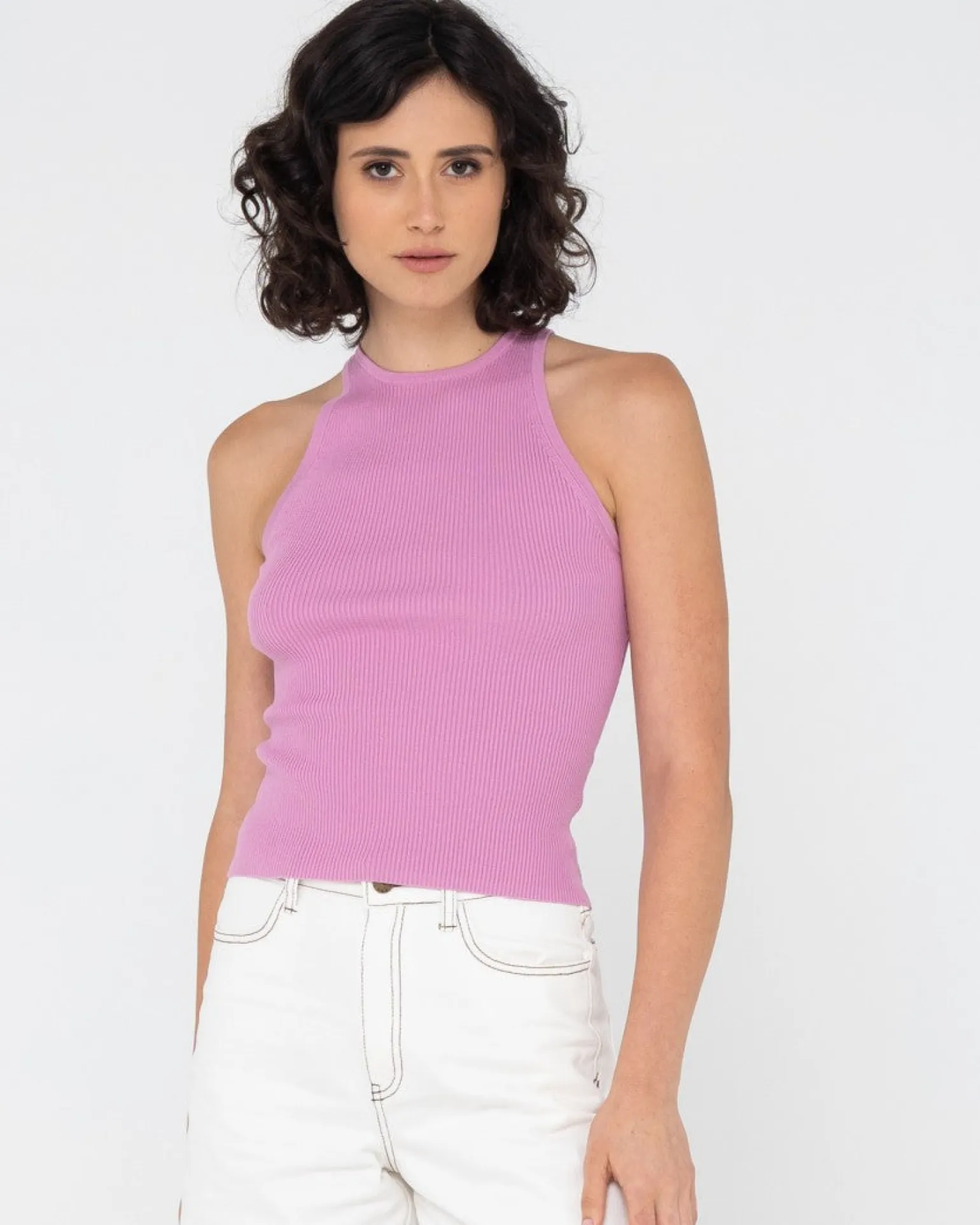 Camiseta Sin Mangas De Punto Acanalado Charis>Rusty Shop