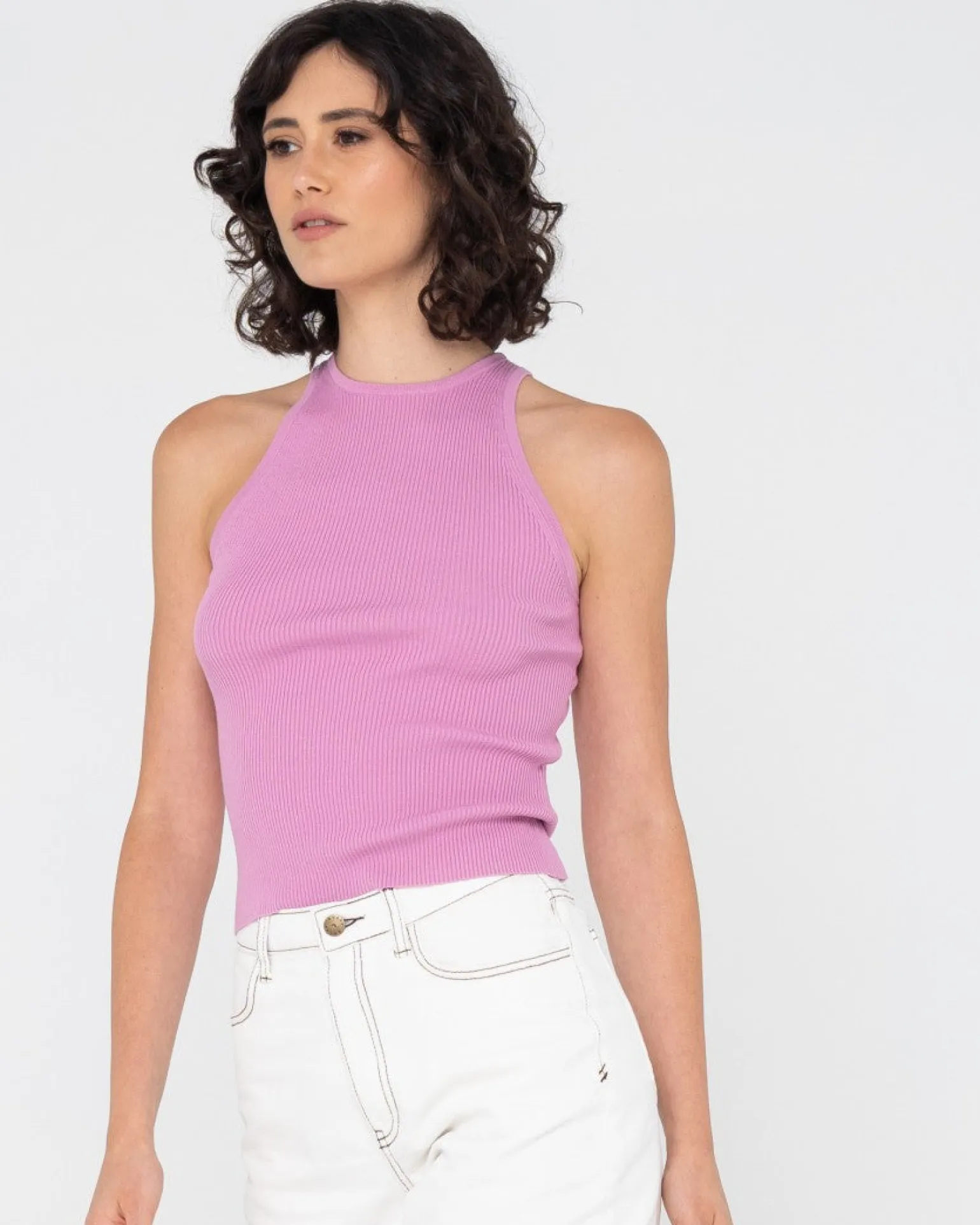 Camiseta Sin Mangas De Punto Acanalado Charis>Rusty Shop