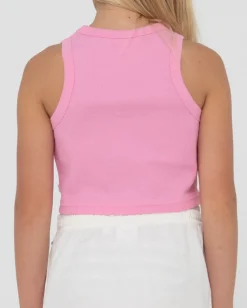 Camiseta Sin Mangas Island Life Graphic Racer Para Ninas><noscript><img width=