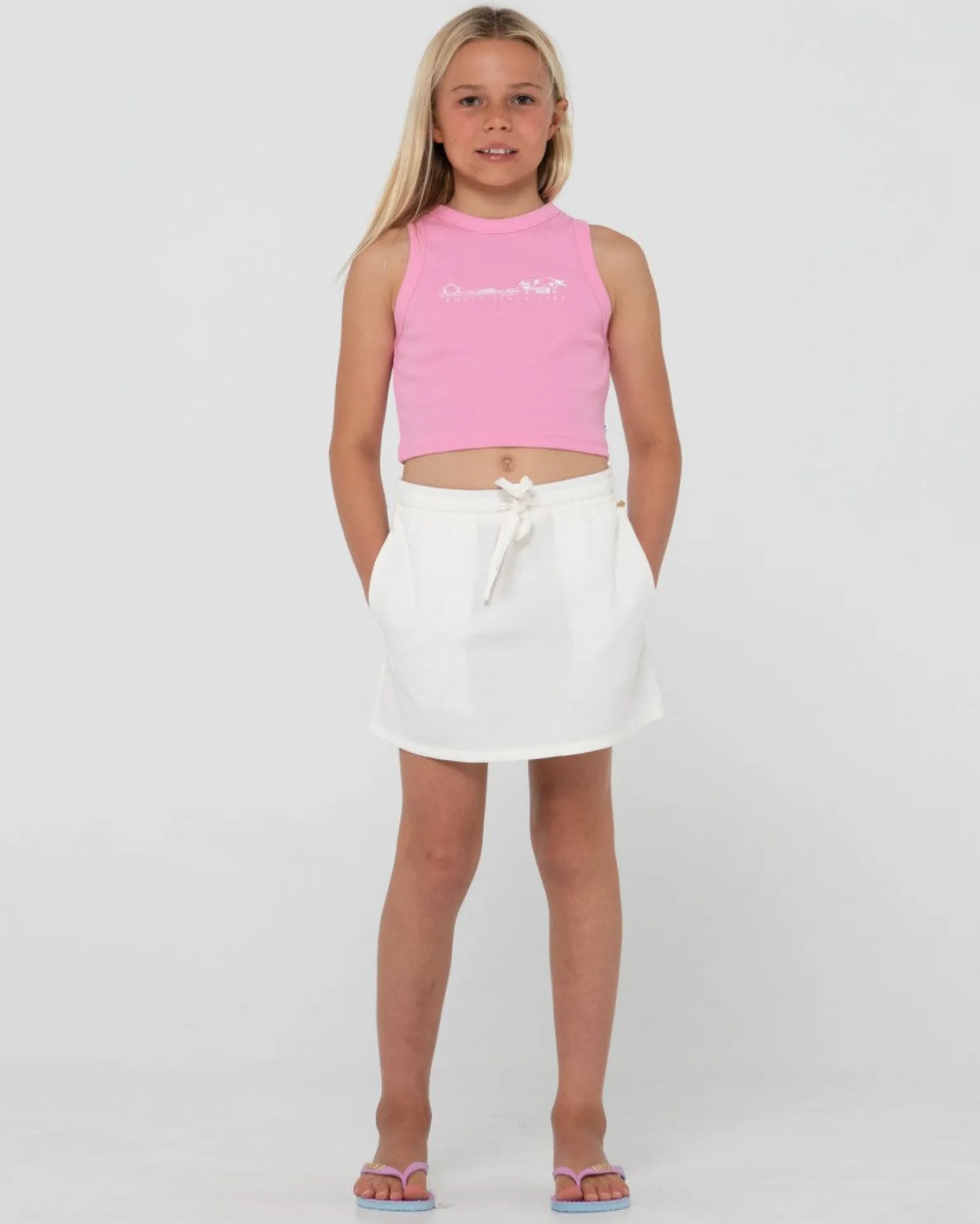 Camiseta Sin Mangas Island Life Graphic Racer Para Ninas>Rusty Best Sale