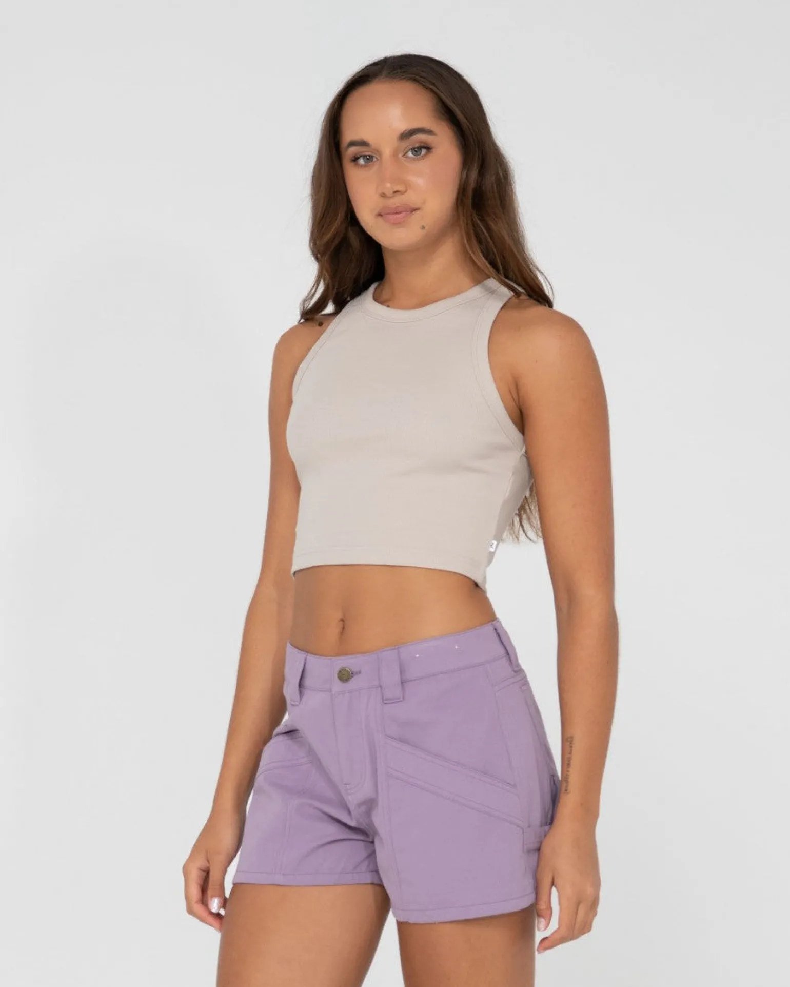 Camiseta Sin Mangas Racer En Blanco>Rusty Fashion