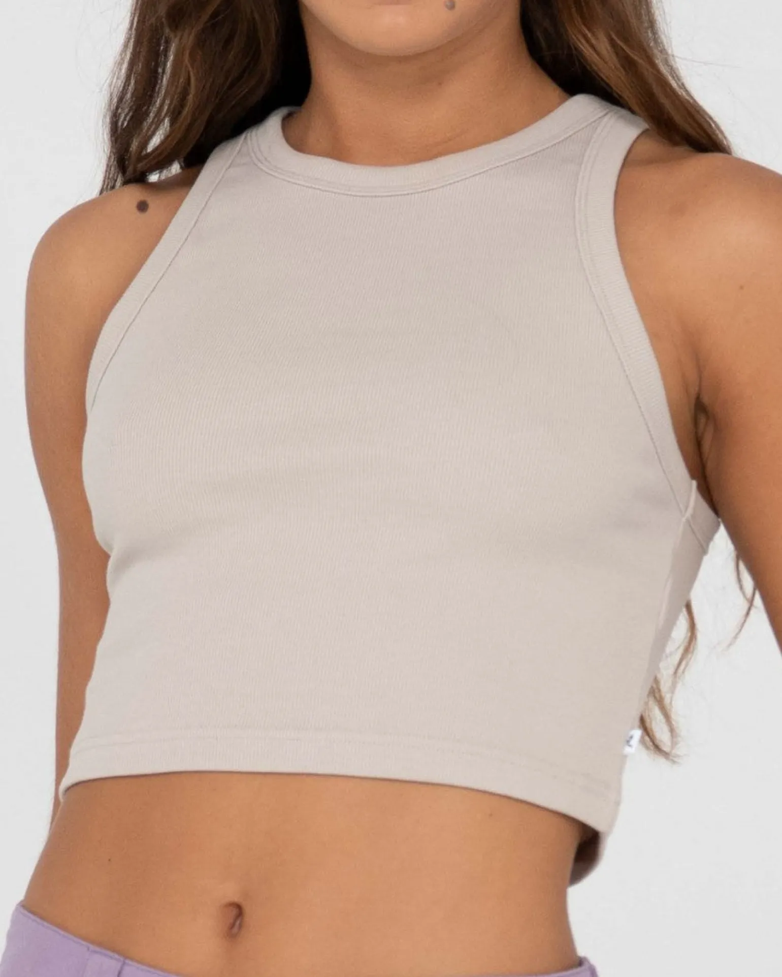 Camiseta Sin Mangas Racer En Blanco>Rusty Fashion