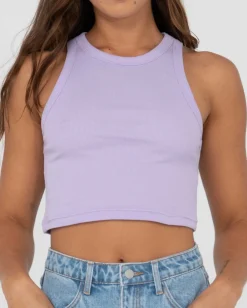 Camiseta Sin Mangas Racer En Blanco><noscript><img width=