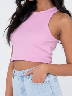 Camiseta Sin Mangas Racer En Blanco><noscript><img width=