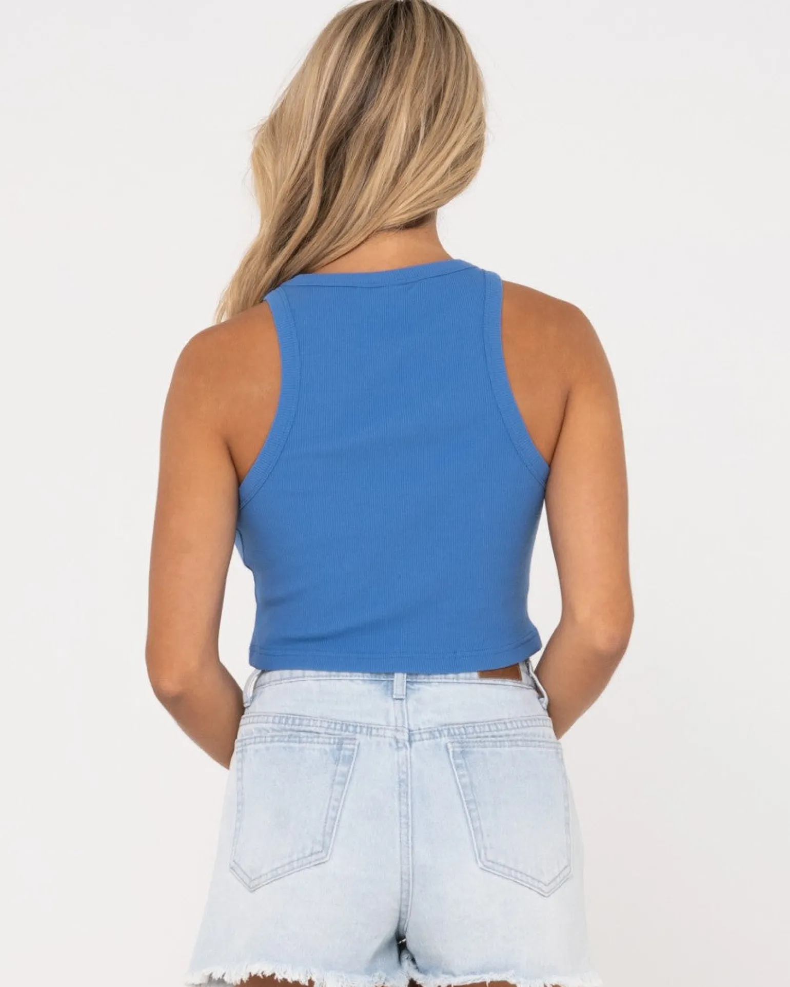 Camiseta Sin Mangas Racer En Blanco>Rusty Clearance