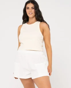Camiseta Sin Mangas Racer En Blanco><noscript><img width=