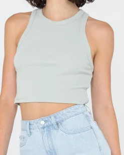 Camiseta Sin Mangas Racer En Blanco><noscript><img width=